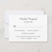 ひまわり素朴の木のレースライトパープル結婚ズ 出欠カード (裏面)