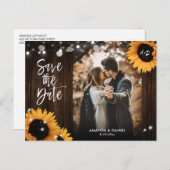 ひまわり素朴の木の写真の日付はがきを保存 案内ポストカード (正面/裏面)