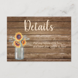 ひまわり素朴の木の国詳細情報 エンクロージャーカード