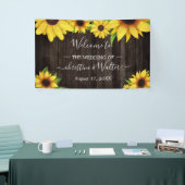 ひまわり素朴の木の弦のライトウェディングパーティー 横断幕 (トレードショー)