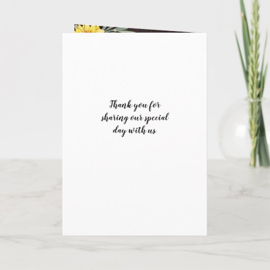 ひまわり素朴の木の瓶のラ結婚イト プログラム (裏面)