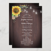 ひまわり素朴の木の瓶のラ結婚イト プログラム (正面/裏面)