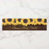 ひまわり素朴の木の赤ちゃんシャワー ペットボトルラベル (シングルラベル)