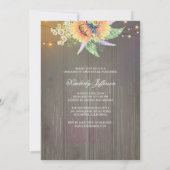 ひまわり素朴の木写真卒業 招待状 (裏面)