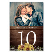 ひまわり素朴の木写真 テーブルナンバー (裏面)