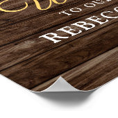 ひまわり素朴の木納屋の結婚歓迎ポスター ポスター (角)