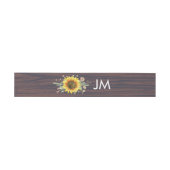 ひまわり素朴の木結婚のモノグラム 招待状ベリーバンド (フラット)