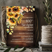 ひまわり素朴の木100th誕生日パーティー 招待状