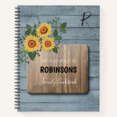 ひまわり素朴の木 |おばあちゃんのモノグラム料理本 ノートブック (正面)
