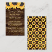 ひまわり素朴の本ベビーニュートラルベビーシャワーEn エンクロージャーカード (正面/裏面)