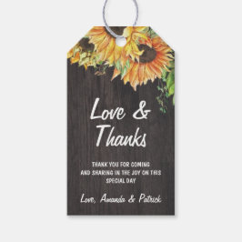 ひまわり素朴の水結婚色お願い ギフトタグ