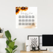 ひまわり素朴の結婚座席表 ポスター (ホームオフィス)