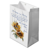 ひまわり素朴の結婚歓迎バッグ ミディアムペーパーバッグ (正面アングル)