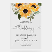 ひまわり素朴の結婚歓迎 アクリルサイン (正面)