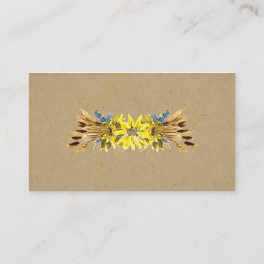 ひまわり素朴の結婚登録証 エンクロージャーカード (裏面)