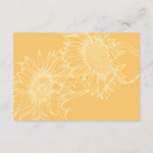 ひまわり素朴の結婚詳細囲いカード エンクロージャーカード (裏面)