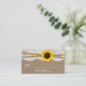 ひまわり素朴の結婚護衛カード プレイスカード (スタンド正面)