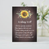 ひまわり素朴の結婚願い井戸のカード エンクロージャーカード (スタンド正面)