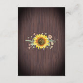 ひまわり素朴の結婚願い井戸のカード エンクロージャーカード (裏面)