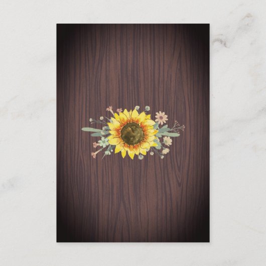 ひまわり素朴の結婚願い井戸のカード エンクロージャーカード (裏面)