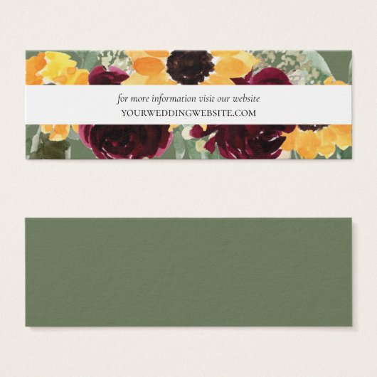 ひまわり素朴の結婚Webサイト挿入カードミニ (正面&裏面)