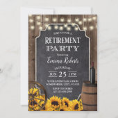 ひまわり素朴の花ウッドワインバレルリタイアメント 招待状 (正面)