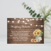 ひまわり素朴の花ストリングラ結婚イトの詳細 エンクロージャーカード (スタンド正面)