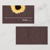 ひまわり素朴の輝き | 結婚護衛カード プレイスカード (正面/裏面)