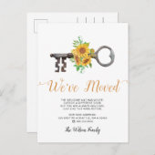 ひまわり素朴の鍵私たちは移動している 案内ポストカード (正面/裏面)