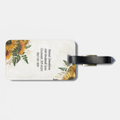 ひまわり素朴の開花 ラゲッジタグ (裏面横)