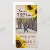 ひまわり素朴は日付の写真カードを保存 セーブザデート (正面/裏面)