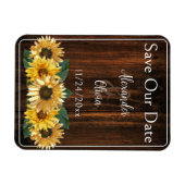 ひまわり素朴は日付磁石を保存 マグネット (横)