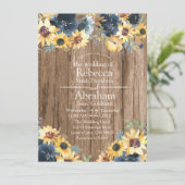 ひまわり素朴ひまわりウッドカントリーウェディング 招待状 (スタンド正面)