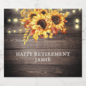 ひまわり素朴ひまわりライトウッド スパークリングワインラベル (シングルラベル)