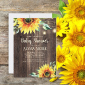 ひまわり素朴ひまわりライトベビーシャワーInvita 招待状