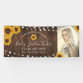 ひまわり素朴ひまわり灯写真卒業 横断幕 (横)