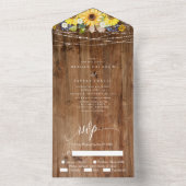 ひまわり素朴ひもはフローラの結婚光 オールインワン招待状 (内側)