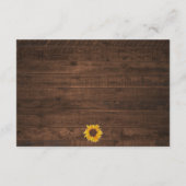 ひまわり素朴ひもひもウェディングレセプション エンクロージャーカード (裏面)