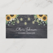 ひまわり素朴ひもひも薄木製 名刺 (正面)