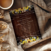 ひまわり素朴ひもを灯すフレンドリーなパーティー 招待状