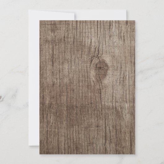 ひまわり素朴ひもライトウッドブライダルシャワー 招待状 (裏面)