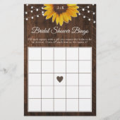 ひまわり素朴ひもライトブライダルシャワービンゴ (正面)