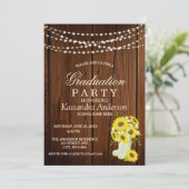 ひまわり素朴ひもライト卒業 招待状 (スタンド正面)