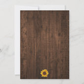 ひまわり素朴ひも結婚の光 招待状 (裏面)