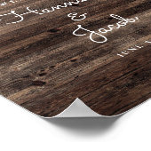 ひまわり素朴ひも結婚の歓迎 ポスター (角)