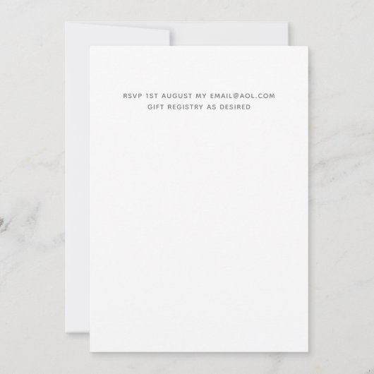 ひまわり素朴をテーマにした結婚文房具予算 (裏面)