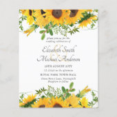 ひまわり素朴をテーマにした結婚文房具予算 (正面)