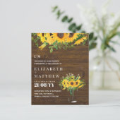 ひまわり素朴をテーマにした結婚文房具予算 (スタンド正面)