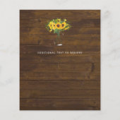 ひまわり素朴をテーマにした結婚文房具予算 (裏面)