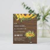 ひまわり素朴をテーマにした結婚文房具予算 (スタンド正面)